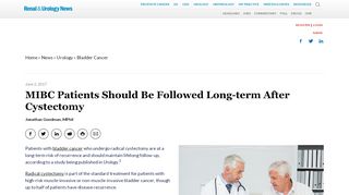 
                            13. MIBC Patients Should Be Followed Long-term After Cystectomy ...