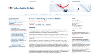 
                            5. mibeg-Institut Medizin | Klinische Forschung / Klinischer Monitor