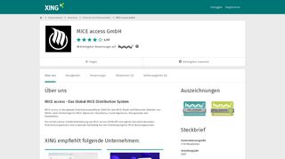 
                            5. MICE access GmbH als Arbeitgeber | XING Unternehmen