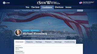 
                            12. Michael Bloomberg - ISideWith.com