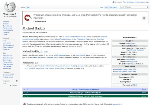 
                            13. Michael Haddix - Wikipedia