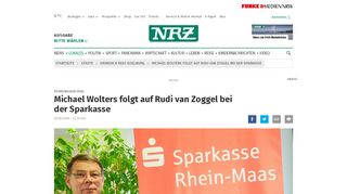 
                            10. Michael Wolters folgt auf Rudi van Zoggel bei der Sparkasse | nrz.de ...