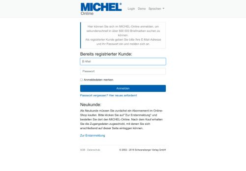 
                            1. MICHEL-Online: Login