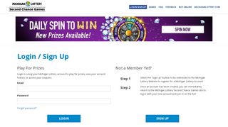 
                            7. Michigan Lottery Second Chance Games Login - 2ndchanceplay.com