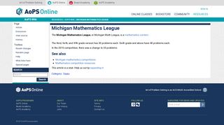 
                            12. Michigan Mathematics League - Art of Problem Solving