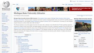 
                            6. Michigan State University Libraries - Wikipedia