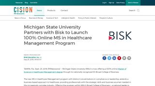 
                            6. Michigan State University Partners with Bisk to Launch 100% Online ...