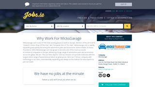 
                            6. MicksGarage Careers, MicksGarage Jobs in Ireland jobs.ie