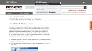 
                            5. Micro Center - HOW TO: Set Up a Tenda Router as a Repeater