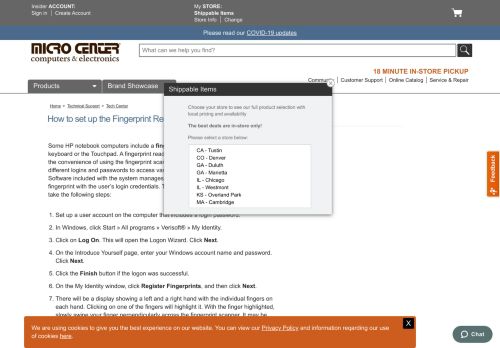 
                            6. Micro Center - How to set up the Fingerprint Reader on an ...