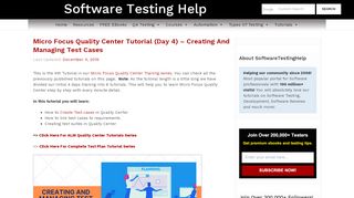 
                            9. Micro Focus Quality Center Tutorial (Day 4) - Creating and Managing ...