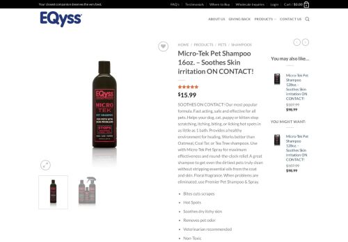 
                            13. Micro-Tek Pet Shampoo – EQyss