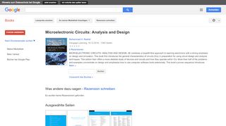 
                            12. Microelectronic Circuits: Analysis and Design - Google Books-Ergebnisseite
