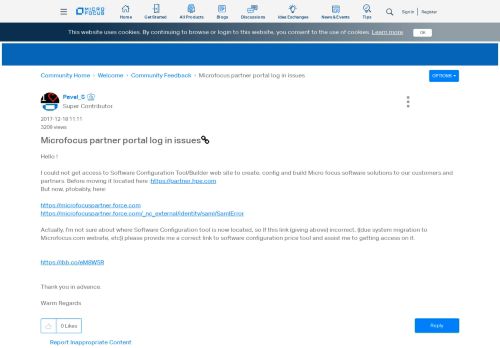 
                            8. Microfocus partner portal log in issues - Micro Focus Forums