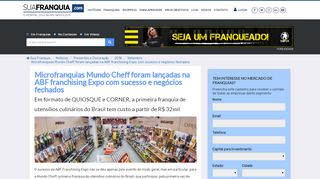 
                            5. Microfranquias Mundo Cheff foram lançadas na ABF franchising Expo ...