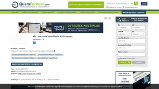 
                            5. Micromassi Consultoria & Sistemas | Quem Fornece