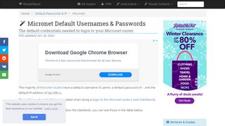 
                            4. Micronet Default Password, Login & IP List (updated August 2018 ...