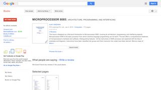 
                            4. MICROPROCESSOR 8085: ARCHITECTURE, PROGRAMMING, AND INTERFACING