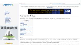 
                            12. Microresistivity logs - - PetroWiki