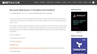 
                            7. Microsoft 2008 Cluster in Virtualbox mit FreeNAS 8 | NETWAYS GmbH