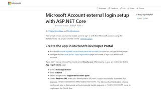 
                            7. Microsoft Account external login setup with ASP.NET Core | Microsoft ...