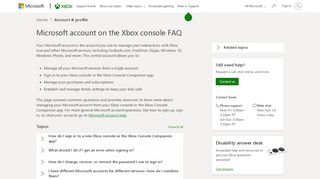 
                            9. Microsoft Account on the Xbox Console FAQ - Xbox Support