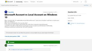 
                            3. Microsoft Account vs Local Account on Windows 10 - Microsoft Community