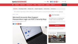 
                            7. Microsoft Accounts Now Support Passwordless Login via FIDO 2 ...