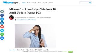 
                            7. Microsoft acknowledges Windows 10 April Update freezes PCs