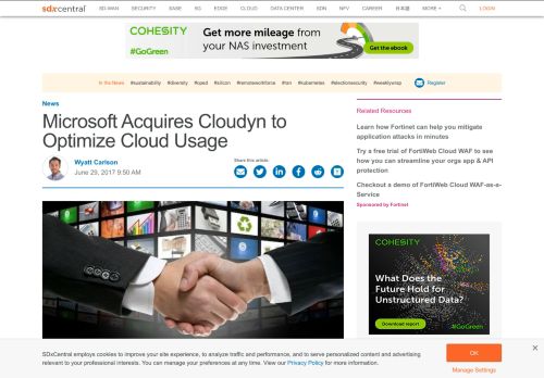 
                            11. Microsoft Acquires Cloudyn to Optimize Cloud Usage - SDxCentral