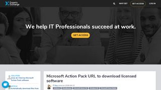 
                            6. Microsoft Action Pack URL to download licensed software
