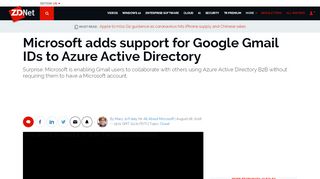
                            10. Microsoft adds support for Google Gmail IDs to Azure Active Directory ...