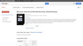 
                            3. Microsoft, Antitrust and the New Economy: Selected Essays