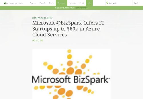
                            11. Microsoft @BizSpark Offers FI Startups up to $60k in Azure Cloud ...