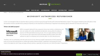 
                            10. Microsoft Authorized Refurbisher - Multiplan Electronics