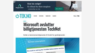 
                            10. Microsoft avslutter billigtjenesten TechNet - Tek.no