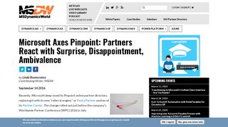 
                            11. Microsoft Axes Pinpoint: Partners React with Surprise, Disappointment ...