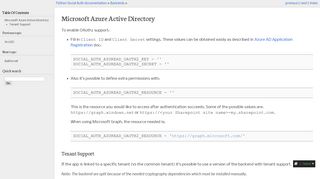 
                            12. Microsoft Azure Active Directory — Python Social Auth documentation