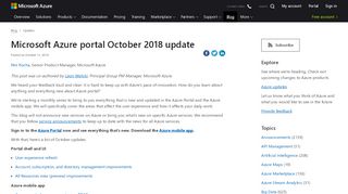 
                            10. Microsoft Azure portal October 2018 update | Blog | Microsoft Azure