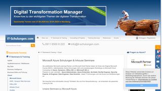 
                            11. Microsoft Azure SQL-Datenbank Seminar ... - IT-Schulungen.com