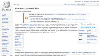 
                            8. Microsoft Azure Web Sites - Wikipedia