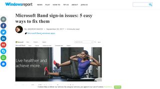 
                            4. Microsoft Band sign-in issues: 5 easy ways to fix them - Windows Report