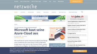 
                            9. Microsoft baut seine Azure-Cloud aus | Netzwoche