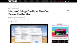 
                            12. Microsoft brings OneDrive Files On-Demand to the Mac - The Verge