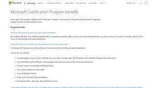 
                            12. Microsoft Certification Program benefits