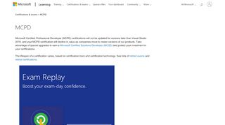 
                            6. Microsoft Certified Professional Developer (MCPD) Certification ...