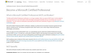
                            2. Microsoft Certified Professional (MCP) Certification | ...