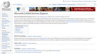 
                            12. Microsoft Certified Systems Engineer – Wikipedia