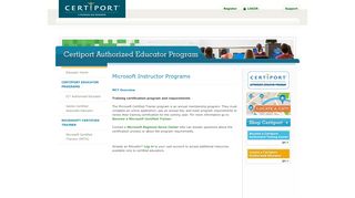 
                            10. Microsoft Certified Trainers - Certiport