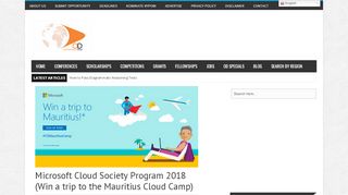 
                            10. Microsoft Cloud Society Program 2018 (Win a trip to the Mauritius ...